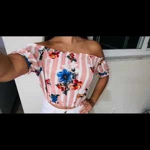 Strapless Shirt - colorful size S